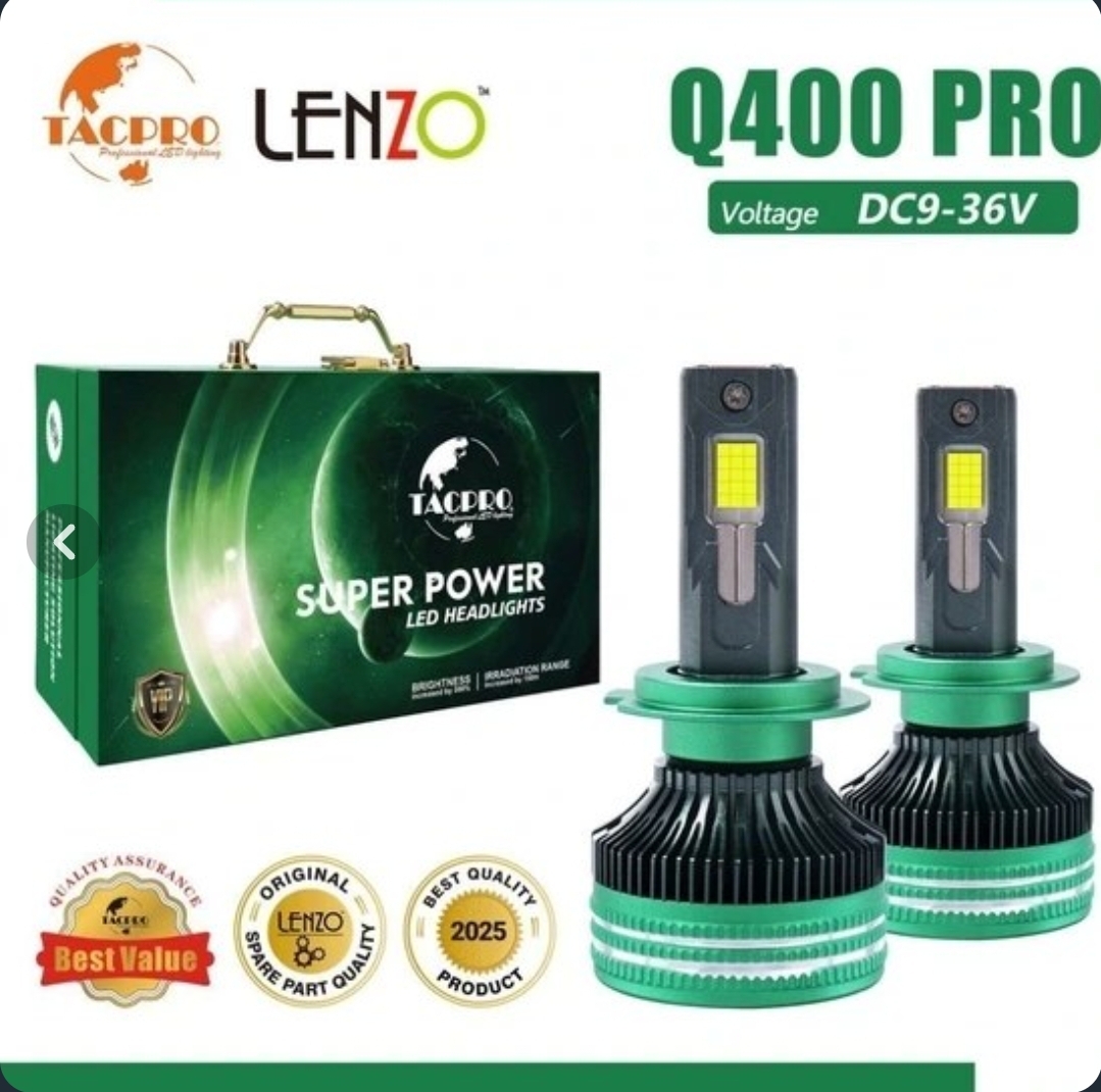 هدلایت خودرو برند لنزو مدل Q400 پرو مکس شرکتی با ضمانت شرکتی